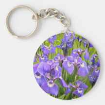 Purple Iris Keychains