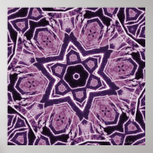 Purple Laser Flower Poster