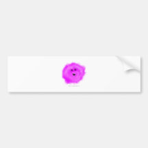 Purple Laughing Puffball Critter Bumper Sticker