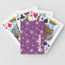 Purple Lavender Circles Dots Playing Game Cards