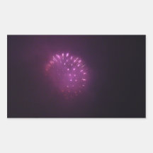 Purple Lights Rectangular Sticker