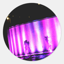 Purple Lights Round Sticker