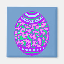 Purple Lilac Easter Egg Magnet
