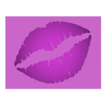 Purple Lipstick Postcard
