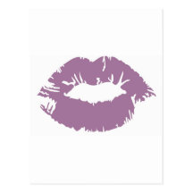 Purple Lipstick Postcards