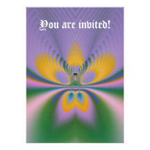 Purple Lotus custom invitation
