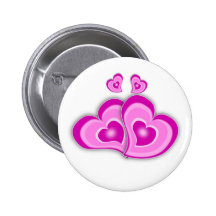 purple loving hearts Button