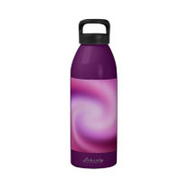 Purple magenta pink swirl abstract drink bottle water bottles
