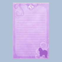 Purple Magic Old English Sheepdog Stationery stationery