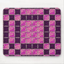 Purple Mosaic Tile Look Mousepad