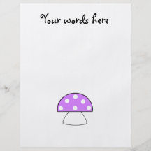 Purple mushroom full colour flyer