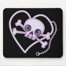 Purple Neon Skull Mouse Mats
