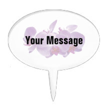 Purple Orchid Trio Cake Topper