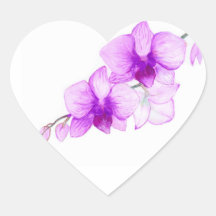 Purple Orchids - wedding postage Sticker
