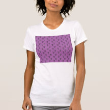 Purple owl pattern t shirts