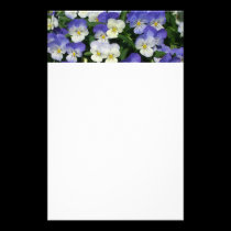 Purple Pansies Stationery stationery