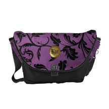 Purple Passion Vines Rickshaw Messenger Bag