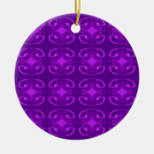 Purple Pattern. Christmas Tree Ornament