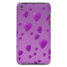 Purple Pattern of Love Hearts. iPod Touch Case