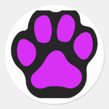 Purple Paw Stickers