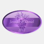 Purple Personalised Custom Wine Labels stickers