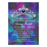 Purple Pink Teal Blue Quinceanera Personalised Invitation