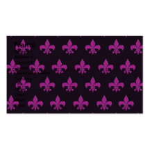Purple polka dot and shape design business card