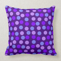 Purple Polka Dot Throw Pillow