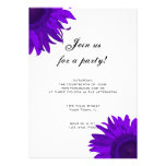 Purple Pop Art Flower Party Invitation