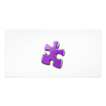 Purple Puzzle! A design also for Autism Awareness Personalised Photo Card