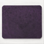 Purple Retro Flowers and Butterflies Abstract Mousepad