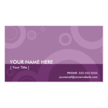 purple rings business card