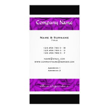 Purple rose business profile cards photo card