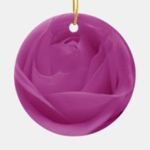 purple rose I love you ornament