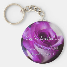 Purple Rose Key Chain