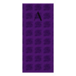 Purple roses monogram customized rack card