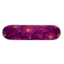 Purple roses skate board