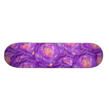 Purple roses skate board decks