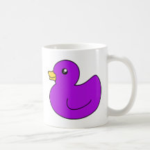 Purple Rubber Ducky Coffee Mugs