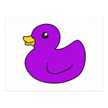 Purple Rubber Ducky Post Cards