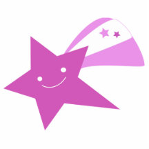 Purple Shooting Star Photo Cut Outs