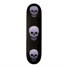 Purple Skull Custom Skateboard