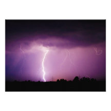 Purple Sky Lightning Storm Invites