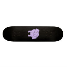 Purple Sleepy Elephant. Cartoon Skate Boards