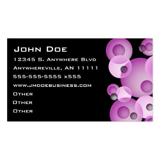 Purple Sphere Accent Business Card