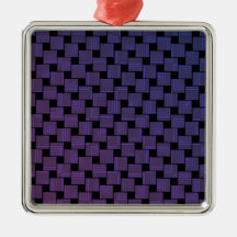 Purple Square Pattern Ornament