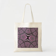 Purple Square Pattern Tote Bag