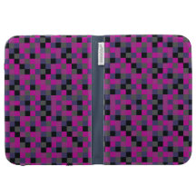 Purple Squares Kindle Case