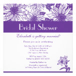 Purple Sunflower Bridal Shower Invitation