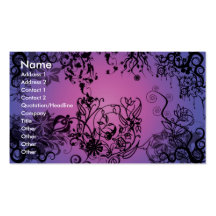 Purple Tangled Floral Bussiness Card Business Card Template